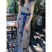 Blue Fashionable Dress For Women In Summer 2025, With A Light Luxury High-End Temperament, French Elegance And_ecoleips.com