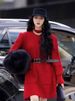 Chic Two-Tone Knit Dress With Free Belt – Oversized Fit Boho Tunic (Black/White/Red, One Size)_ecoleips.com