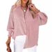 Verve Striped Sleeve New Loose Casual Women's Long Shirt_ecoleips.com