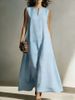 Women's Clothing Women's Casual Cotton Linen Sleeveless Dress Spring Summer Simple Design For Formal & Casual For Women_ecoleips.com