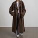 Timeless Double-Breasted Trench Coat – Long Wool-Blend Overcoat With Belted Waist (S/M/L, Black/Brown/Grey For Effortless Elegance)_ecoleips.com