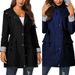 Women's Waterproof Trench Coat With Hood – Slim Fit Long Raincoat For Casual & Outdoor (Black/Burgundy/Navy/7 Colors), S-5XL_ecoleips.com