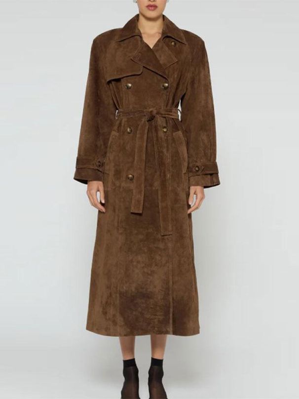 Elegant Belted Wool-Blend Trench Coat – Long Grey Coat For Women (S-L)_ecoleips.com