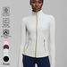 Women's Clothing Yoga Wear Slim Fit Nude Feel Stand Collar Jacket Coat Women's Sportswear_ecoleips.com