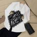 Elegant V-Neck Lace Corset Long Sleeve Wrap Slim Fit Mermaid Dress Set for Women Stylish Outfit Black White XS XXL XXXL_ecoleips.com