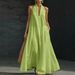 Women's V-Neck Sleeveless Maxi Dress Summer Vacation Beach Coverup Flowy 5 Solid Colors Available_ecoleips.com