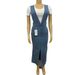 New European American Style Women's Denim Outfit: Round-neck Short-sleeve T-shirt And Deep V-neck Waist-cinching Slit_ecoleips.com