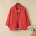 girl Vintage Embroidered Linen New Chinese Buttoned Asymmetrical Collar National Style Women's Loose Cotton Coat Winter_ecoleips.com