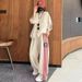 2025 Winter European Fashion Sportswear For Women, Spring Autumn Korean Style Loose Sweatshirt And Wide-Leg Pants_ecoleips.com