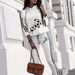 Women's Long Sleeved Sports Casual Set Fashionable Two Piece Set Print Design_ecoleips.com