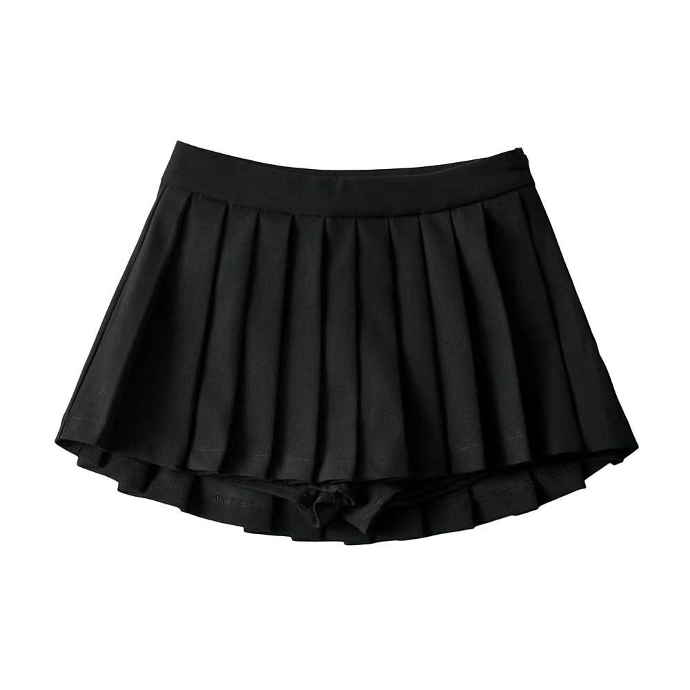 Verve YPFF New Style High Waist Front Short Back Long Anti-Exposure A-Line Pleated With Inner Lining Umbrella Tennis Skirt_ecoleips.com
