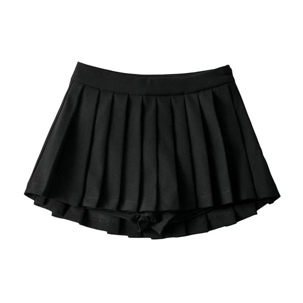 Verve YPFF New Style High Waist Front Short Back Long Anti-Exposure A-Line Pleated With Inner Lining Umbrella Tennis Skirt_ecoleips.com