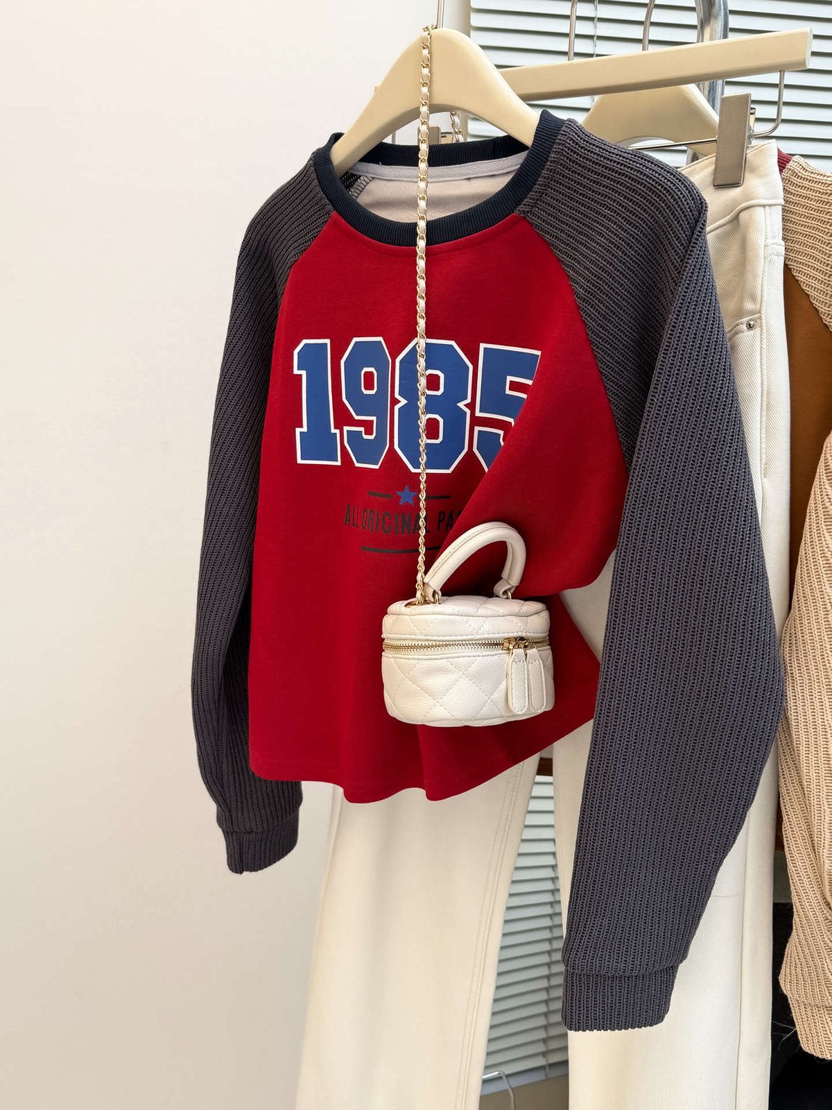 American-style Real-shot Raglan Sleeve Knitted Sweatshirt For Women, Spring And Autumn Wear, Korean Version, Loose Fit,_ecoleips.com