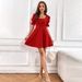 Foreign Trade European And American Women's Clothing 2026 Spring/Summer Solid Color Elegant Slim-Fit Short-Sleeve_ecoleips.com