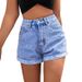 Women's Loose Wide Leg Pants Denim Shorts Style Spring Summer NewClothing_ecoleips.com