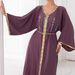 New Spinach Root Color Hand Sewn Diamond Women's Wear New Sleeve Dress_ecoleips.com