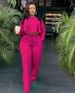 Women's Asymmetrical Hem Wide-Leg Pants Set – High-Low Design With Back Pleats (Breathable Poly-Cotton Blend, 7 Elegant Colors)_ecoleips.com