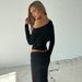 Asymmetrical Elegant Style One-shoulder Lace Patchwork Waist-cinching Top, Sexy Off-shoulder Solid Color Slim-fit_ecoleips.com