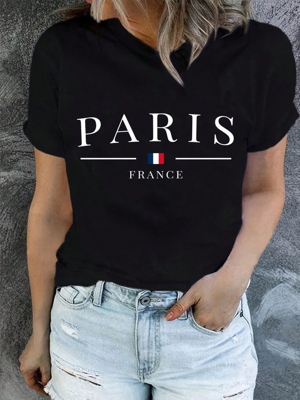 2026 Summer Fashion T-Shirt Trendy Loose Fit Casual Short Sleeve Printed Top_ecoleips.com