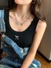 Women's Slim Fit Camisole Tank Top Wide Shoulder Straps Conceals Side Breast Racerback Base Layer Top_ecoleips.com