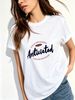 Women Vintage Anticipated Cursive Letter Slogan Graphic T Shirt Round Neck Short Sleeve Loose Casual Summer Tops_ecoleips.com