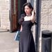French Style High-End First Love White Strap For Women 2025 New Summer Long Dress Elegant Slim Fit_ecoleips.com
