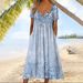 2026 New European & American Women's Spring Trendy Printed V-Neck Button Short-Sleeve Maxi Dress_ecoleips.com