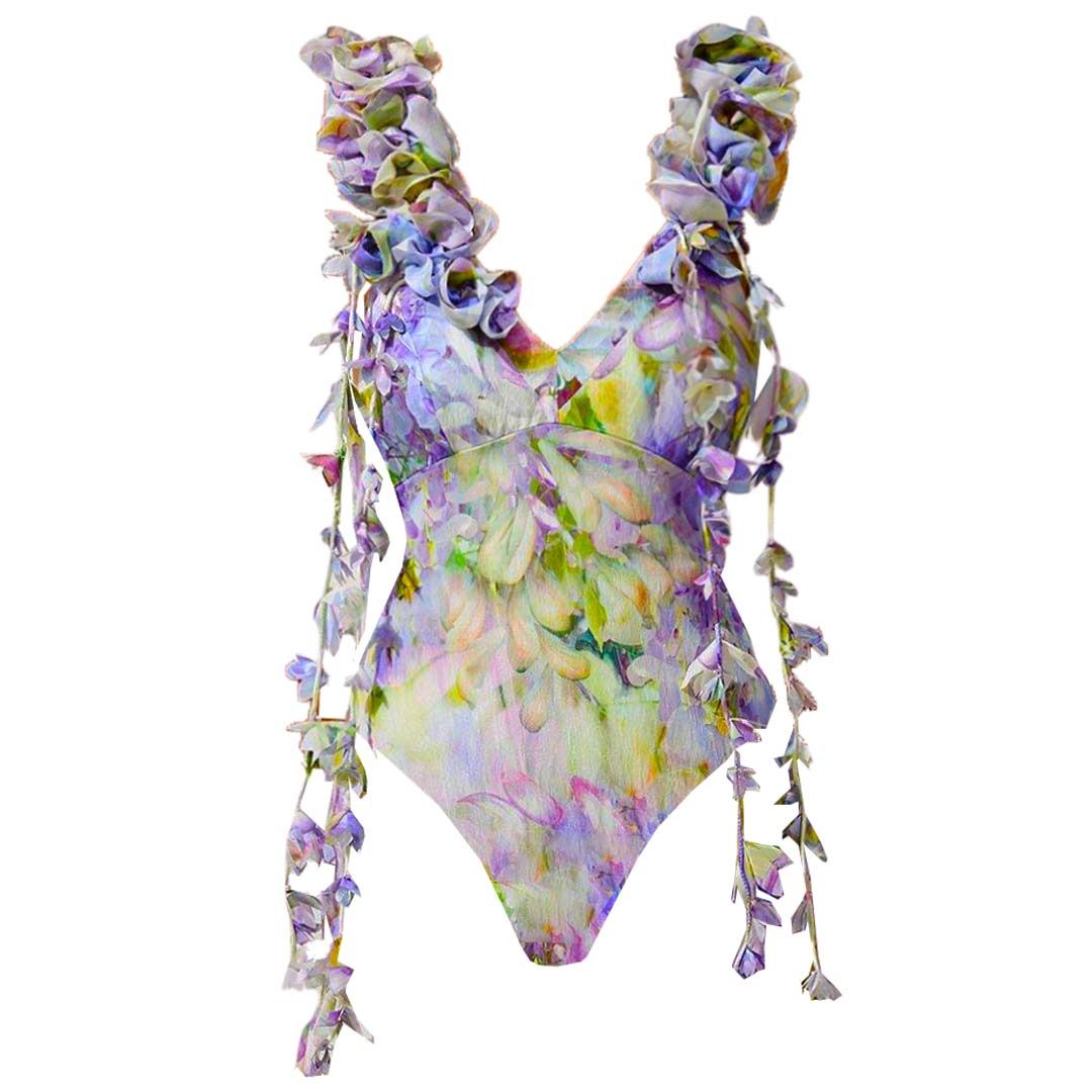 Women's Clothing Swimsuit New Style Applique Lace Atmosphere Fairy Style Swimsuit Suit Female Cross Border Hot Style_ecoleips.com