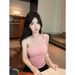 Purely Alluring Hot Girl Style, Unique And Sexy One-shoulder Design, New Summer Fashion Diamond-embellished Camisole_ecoleips.com