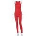 Women's Clothing Spring New Fashion Temperament Halter Neck Large Backless Design Slim Fit Waist Small Pants Solid Color Jumpsuit_ecoleips.com