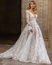 Women's Clothing Wedding Dress Sexy Lace Long Sleeved Dress Evening Dress_ecoleips.com
