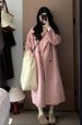 Audrey-Inspired Oversized Tweed Coat – Double-Breasted Mid-Length Coat With 3D Textured Fabric (S-XXL, Relaxed Fit, 5 Elegant Colors)_ecoleips.com