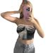 Women's Sexy Hot Girl Strapless Body Print Top Trendy Mature Short Top American Summer Ins Style_ecoleips.com
