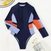 Women's Clothing diving surfing suit tight factory spot sun protection triangle long sleeved swimsuit women_ecoleips.com