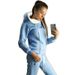 Aria Basics Aria Basics 2024 Autumn/Winter European American Women's Fashion Hot-Selling Fleece Hooded Casual Sports Suit With Leather_ecoleips.com