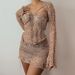 Women's Clothing Beaded Knitted Sweater Set 3-Piece Fashion Spring Autumn Summer New_ecoleips.com