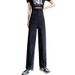 2025 High Street Women's Black Casual Jeans, Loose Wide-Leg Trendy Hong Kong Style Straight-Leg Dad Pants_ecoleips.com