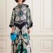 Women's Clothing Women's New Summer Printed Three Quarter Sleeve Stand Up Collar Dress_ecoleips.com