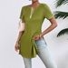 Women's Spring 2026 New Cross-Border European And American Sexy A-line Short Sleeve Zipper Mini Dress_ecoleips.com