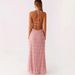 New Women's Halter Neck Backless Lace-Up Ruffled Long Dress Vacation Lace Dress_ecoleips.com