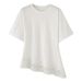 Women's Lace Patchwork T-Shirt Round Neck Short Sleeve Loose Top Style Summer Fashion Solid Color_ecoleips.com
