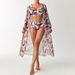 Women's High-Waist Swimwear Set – Long Sleeve Rashguard + Bikini Top + Bottoms (UPF 50+ Sun Protection, S-XL, Tropical Print)_ecoleips.com