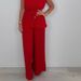 Women's European American Style Two Piece Set Round Neck Solid Color Raglan Sleeve Top Pleated Mid Waist Straight Leg Pants_ecoleips.com