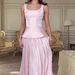 Elegant High-Waisted Sleeveless Maxi Dress Set With Ruffle Hem - Soft Pink Pure Color Two-Piece Outfit For Women_ecoleips.com