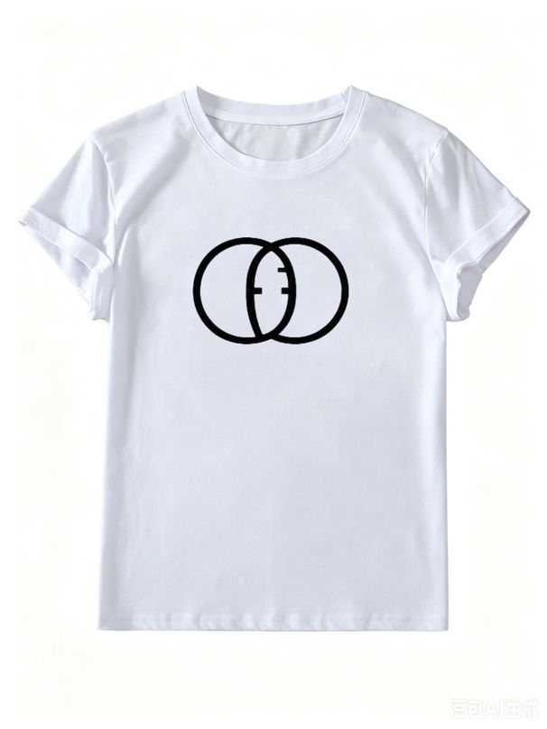 White Crewneck Cotton Top For Women, 2026 Summer Casual Soft T-Shirt_ecoleips.com