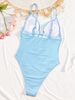 Women's Clothing Women's Style Swimsuit Tie Up Push Up Design Small Lace Trim Ruffled Edge Bikini Quick-Dry Polyester, Modest Coverage_ecoleips.com