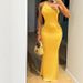 Women's Sexy Strappy Bodycon Dress Spring Summer New Elegant Solid Color Dress Vacation Style Wholesale_ecoleips.com