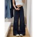 Black For Women' Ummer 2025 New Tyle Plu Ize Fat Mm Traight Caual Pant Wide Leg Looe High Wait Pleated_ecoleips.com