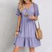 2026 Summer European And American Style Women's Dress Loose Casual Short Sleeved Waist Flowing Dress_ecoleips.com