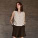 Aria Basics Summer Pure Linen For Women, French-style Relaxed Niche V-neck Sleeveless Top, European And American Casual Old Money_ecoleips.com